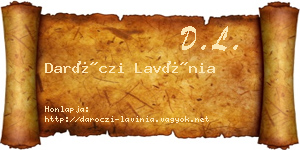 Daróczi Lavínia névjegykártya